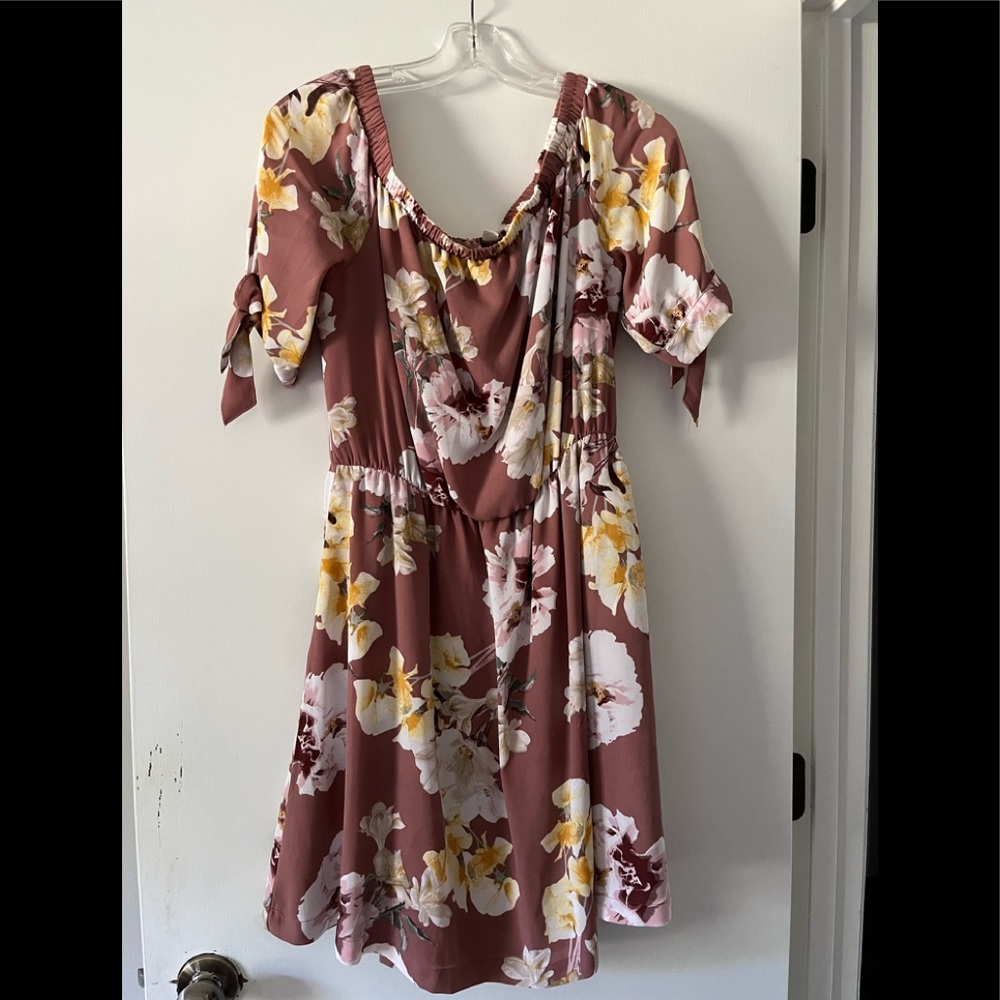 Off shoulder floral dress